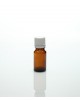 G010ml AMBER Glass bottle with white tamper-evident closure