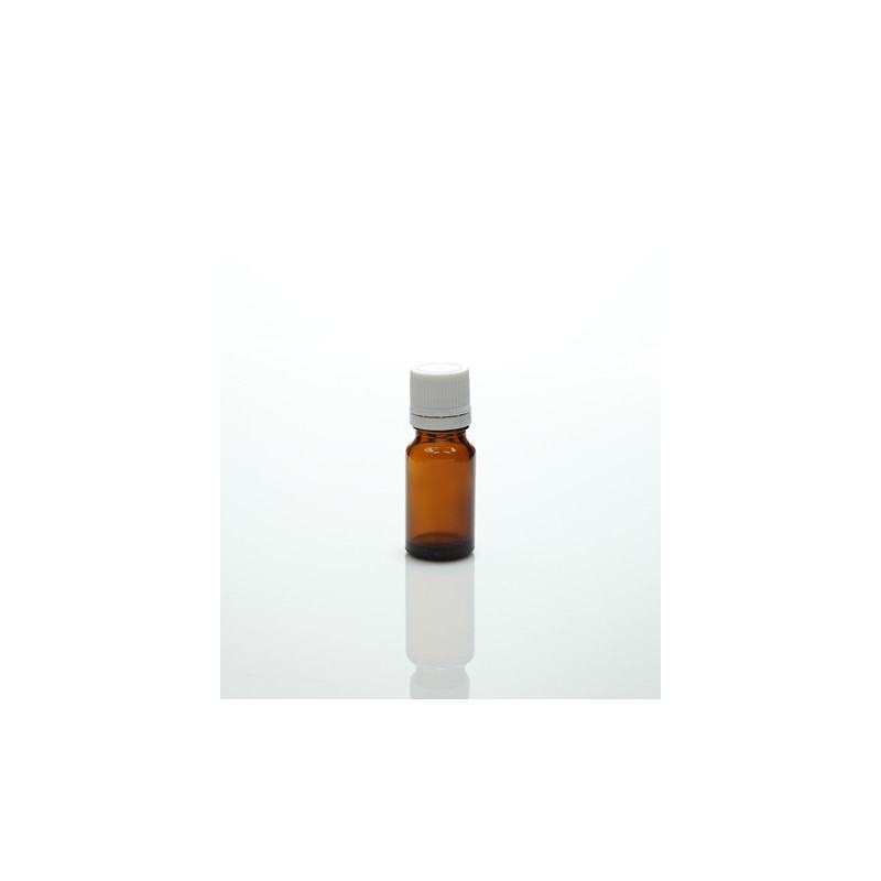 茶色精油瓶连保险内塞白色盖-10ml