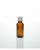 G030ml AMBER Glass bottle with white tamper evident closure