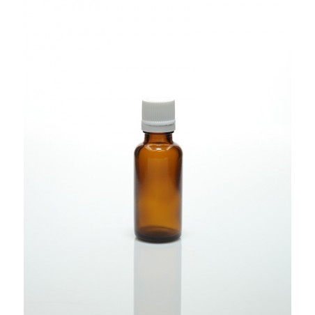 茶色精油瓶连保险内塞白色盖-30ml