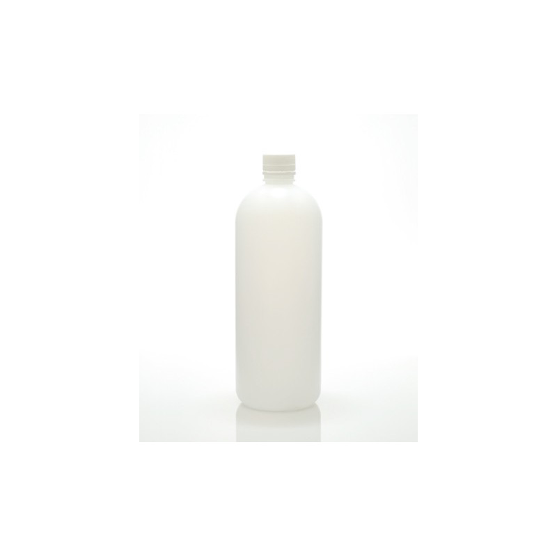 P1000ml White - PE plastic bottle with cap