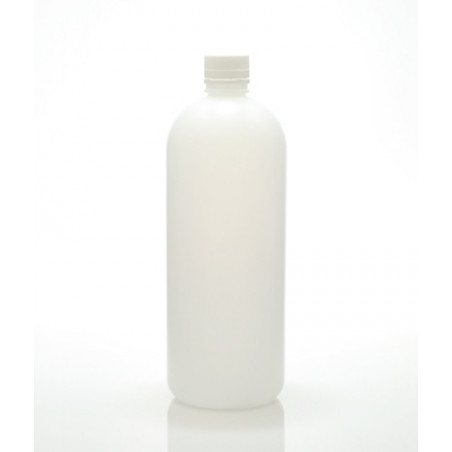 P1000ml White - PE plastic bottle with cap